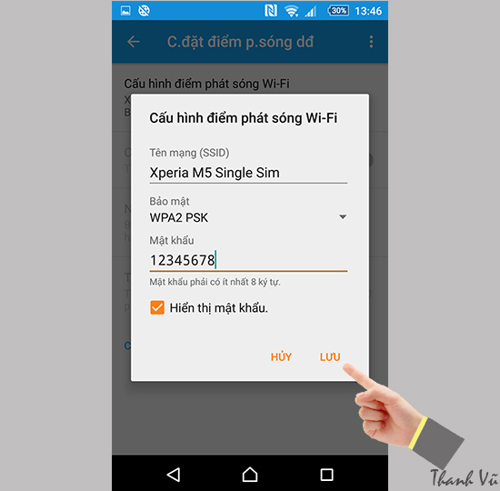Bat chia se ket noi mang tren Sony Xperia M5 Single Sim 6